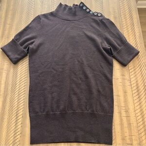 Banana Republic extra fine Italian merino wool turtle neck top size small brown